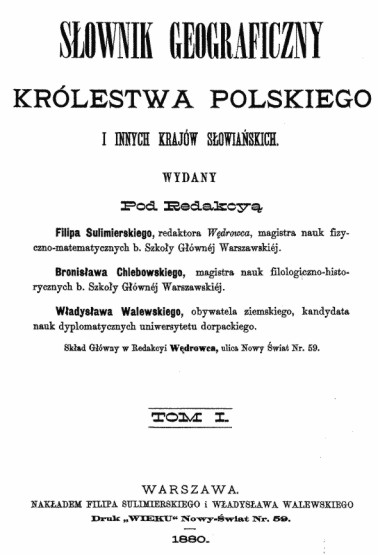 Słownik geograficzny Królestwa Polskiego